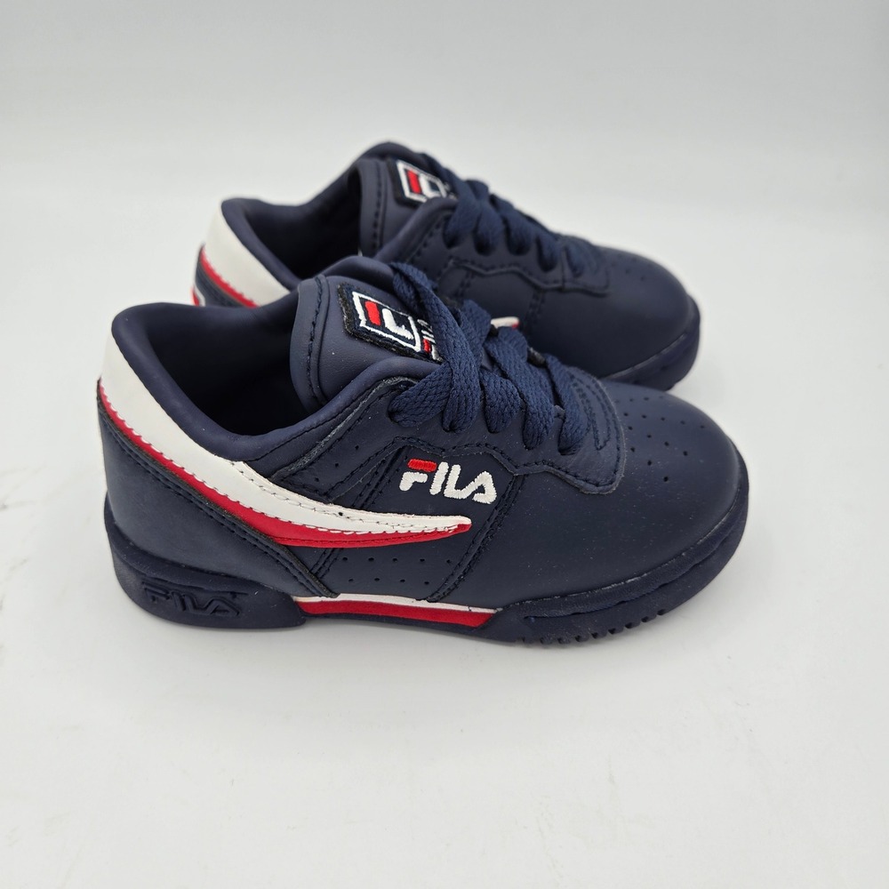 FILA Toddler Sneakers, Navy Blue, Red, White, Sport Shoes, Size US 8 NEW IN BOX